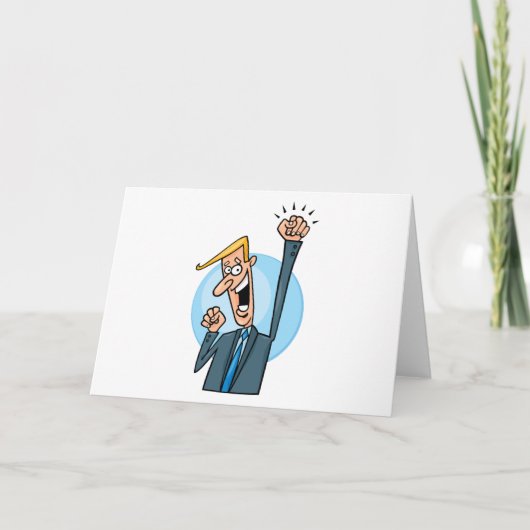 Happy Businessman Kaart (Voorkant)