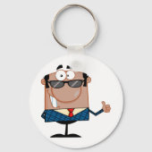 Happy Businessman Sleutelhanger (Achterkant)