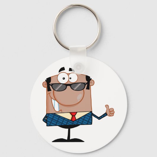 Happy Businessman Sleutelhanger (Achterkant)