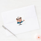 Happy Businessman Vierkante Sticker