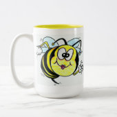 Happy Busy Bee Tweekleurige Koffiemok (Links)