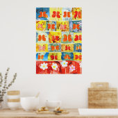 Happy Butterflies Dancing Poster (Keuken)