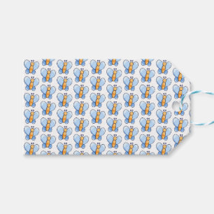 Happy Butterfly Baby shower Gift Label Cadeaulabel