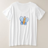 Happy Butterfly baby shower Mom -to-be T-Shirt (Design achterkant)