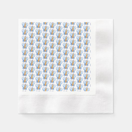 Happy Butterfly Baby shower Papieren servetten (Voorkant)