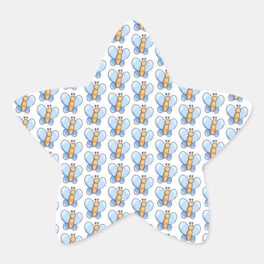 Happy Butterfly Baby shower Stickers (Voorkant)