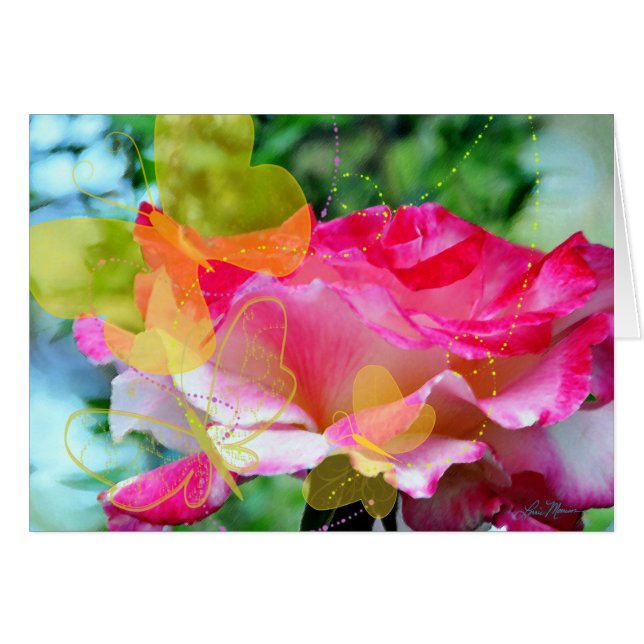 Happy Butterfly Trails Card (Voorkant Horizontaal)