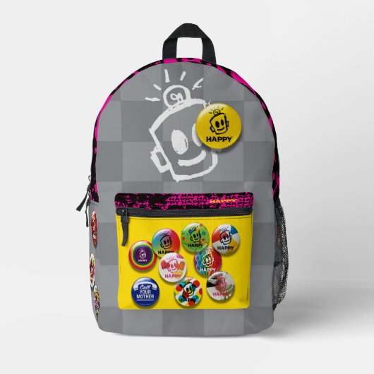 HAPPY buttoned rugzak (Voorkant)