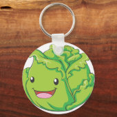 Happy Cabbage Vegetable Smiling Sleutelhanger (Voorkant)