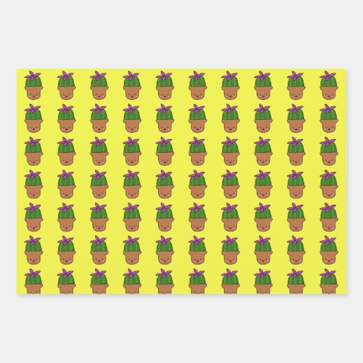 Happy Cacti Wrapping paper (Voorkant 2)