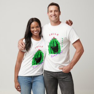 Happy Cactus T-shirt - Glimlach