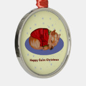 Happy Cairn Kerstmis Metalen Ornament (Rechts)