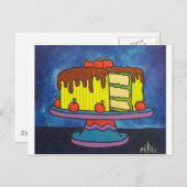 Happy Cake Briefkaart (Voorkant / Achterkant)