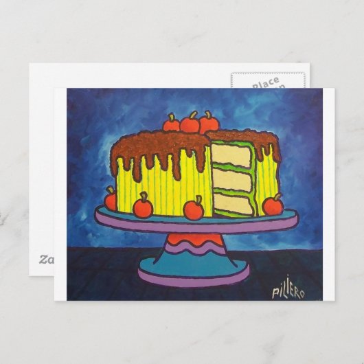 Happy Cake Briefkaart (Voorkant / Achterkant)