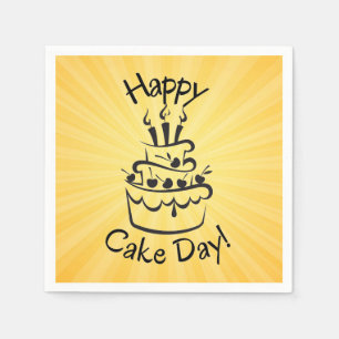 Happy Cake Day Button Servet