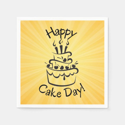 Happy Cake Day Button Servet (Voorkant)