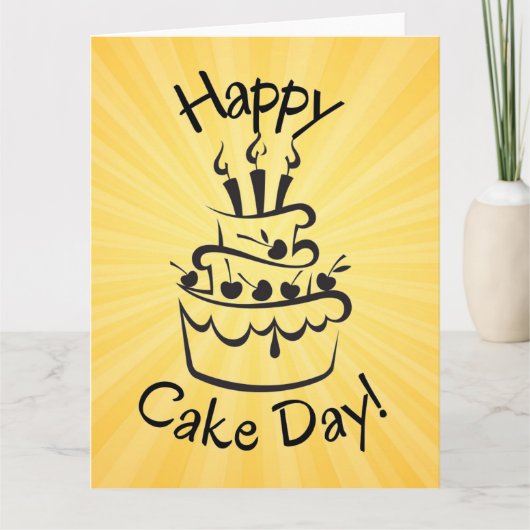 Happy Cake Day Notecard Bedankkaart (Voorkant)