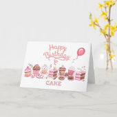 Happy Cake Day Verjaardag Kaart (Gele Bloem)