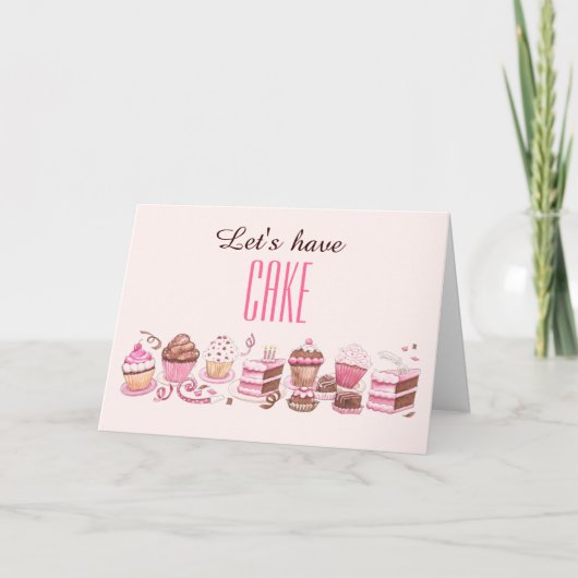 Happy Cake Day voor co-arbeider Birthday Card Kaart (Voorkant)