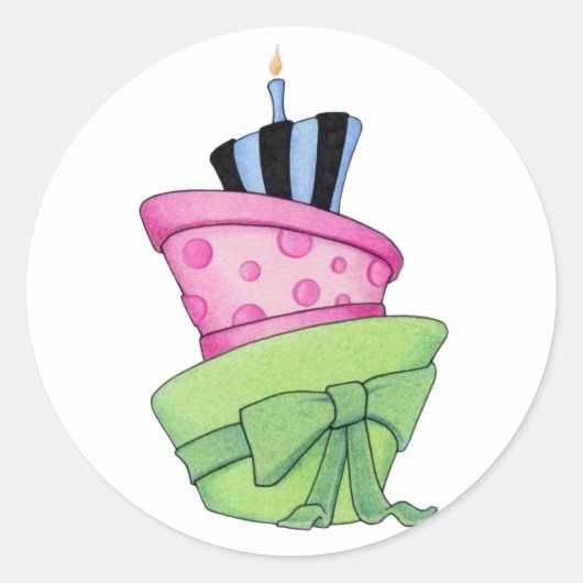 Happy Cake Sticker (Voorkant)