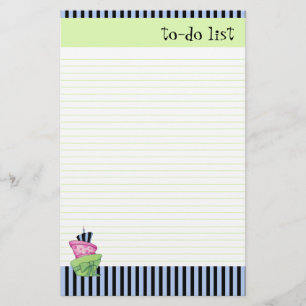 Happy Cake-voering in de lijst van taken Briefpapier