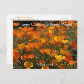 Happy California Poppy Week! Briefkaart (Voorkant / Achterkant)
