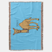 Happy camel cartoon illustratie deken (Voorkant Verticaal)