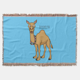 Happy camel cartoon illustratie deken