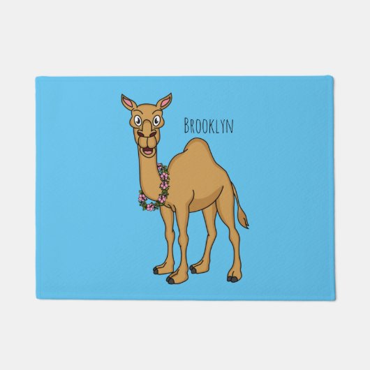 Happy camel cartoon illustratie deurmat (Voorkant)