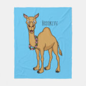 Happy camel cartoon illustratie fleece deken (Voorkant)