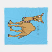 Happy camel cartoon illustratie fleece deken (Voorkant (Horizontaal))