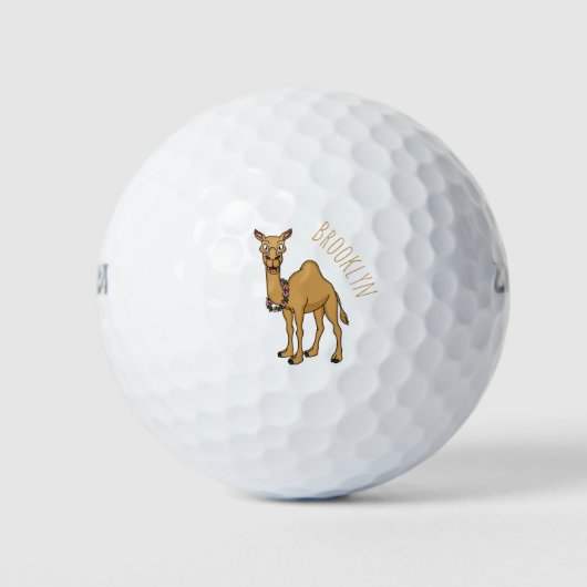 Happy camel cartoon illustratie golfballen (Voorkant)