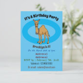 Happy camel cartoon illustratie kaart (Staand voorkant)