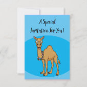 Happy camel cartoon illustratie kaart (Achterkant)