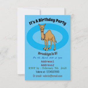 Happy camel cartoon illustratie kaart