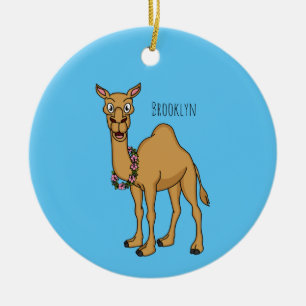 Happy camel cartoon illustratie keramisch ornament