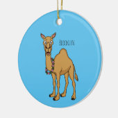 Happy camel cartoon illustratie keramisch ornament (Links)