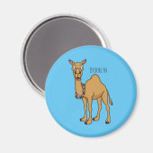 Happy camel cartoon illustratie magneet (Voorkant / Achterkant)