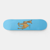 Happy camel cartoon illustratie persoonlijk skateboard (Horizontaal)