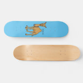 Happy camel cartoon illustratie persoonlijk skateboard (Horizontaal)