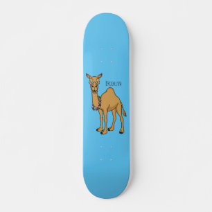 Happy camel cartoon illustratie persoonlijk skateboard