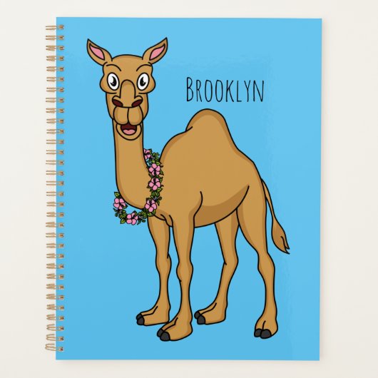 Happy camel cartoon illustratie planner (Voorkant)
