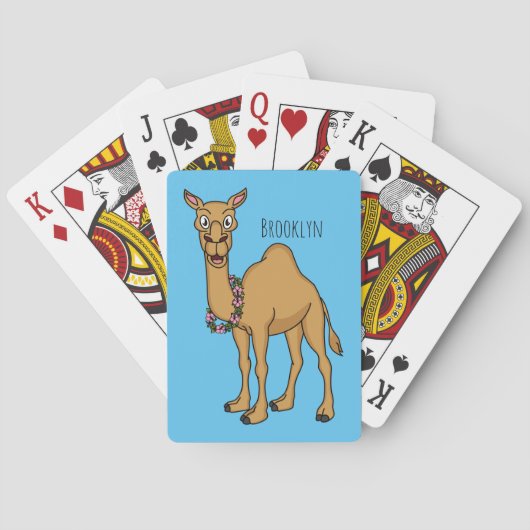 Happy camel cartoon illustratie pokerkaarten (Achterkant)