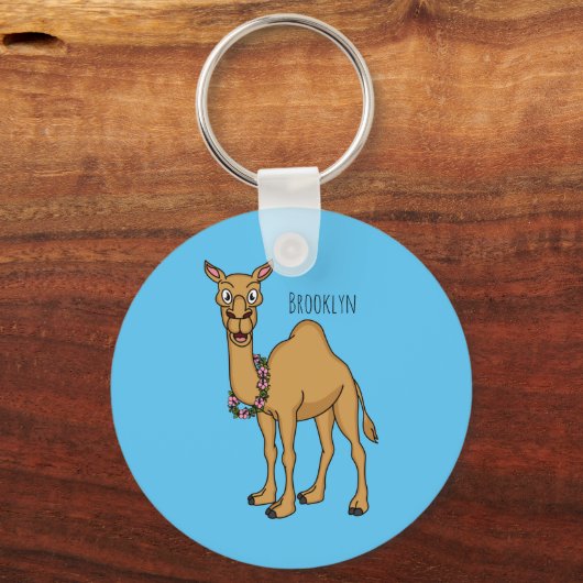 Happy camel cartoon illustratie sleutelhanger (Voorkant)