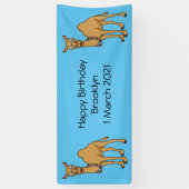 Happy camel cartoon illustratie spandoek (Verticaal)