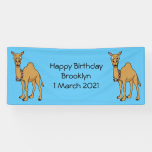 Happy camel cartoon illustratie spandoek