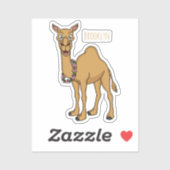Happy camel cartoon illustratie sticker (Vel)