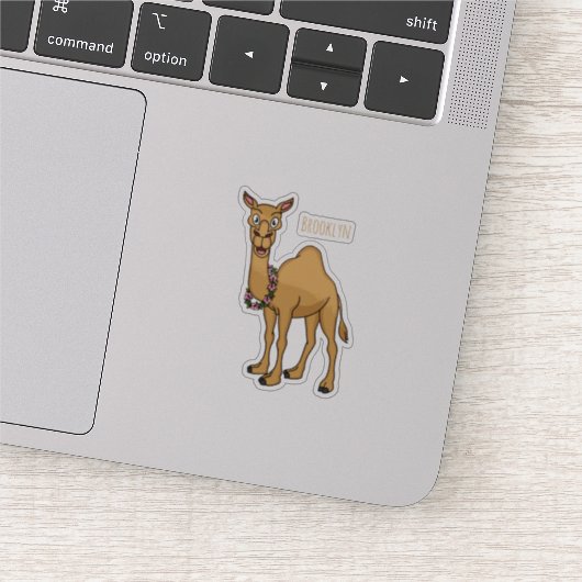Happy camel cartoon illustratie sticker (Detail)