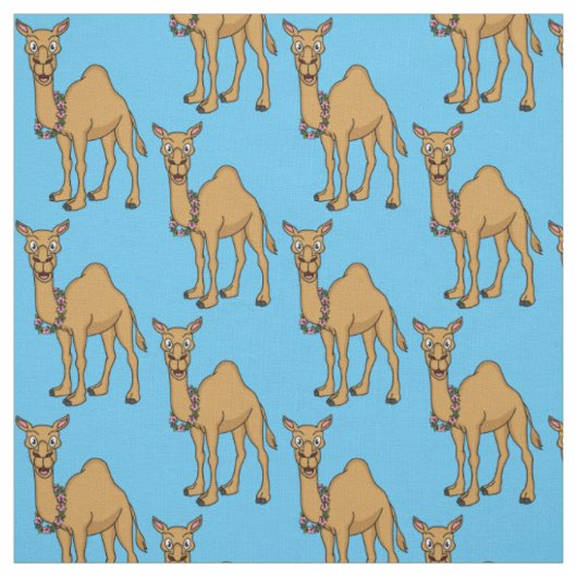 Happy camel cartoon illustratie stof (Swatch)