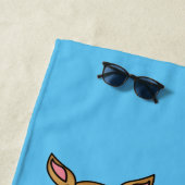 Happy camel cartoon illustratie strandlaken (In situ)